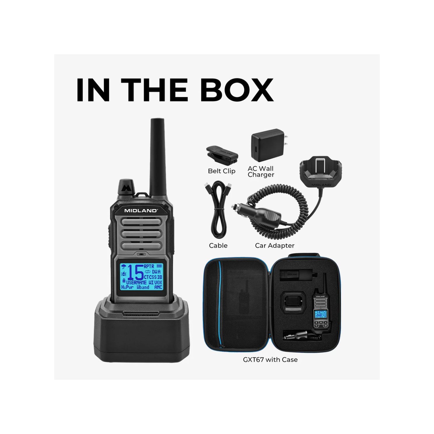 Midland GXT67 PRO Hand Held Two Way Radio