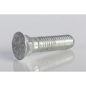 Plow Bolt, Grade 8, Flat Head, Zinc Finish Alloy Steel, 1/2-13 x 2"
