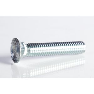 Plow Bolt, Grade 5, Flat Head, Zinc Finish Steel, 7/16-14 x 2-1/2"