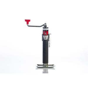 Bulldog 178101 Round Trailer Jack, Side Mount, 5,000 lbs. Lift Capacity, Topwind, Weld-On, 10 Inch Travel
