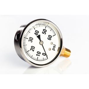 2.5 Inch 0-60 PSI Liquid Filled Pressure Gauge 2141GXB60