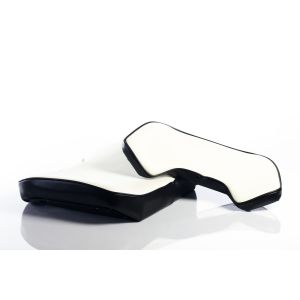 K&M 2 Piece Black and White Vinyl Allis Chalmers D17 Seat Assembly