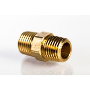 Milton 646 1/4" Hex Male Brass Nipple