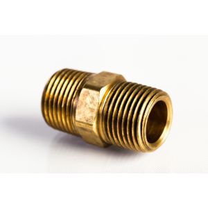 Milton 647 3/8" Hex Male Brass Nipple