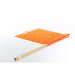 18" x 18" Orange Mesh Flag on 36" Wood Dowel