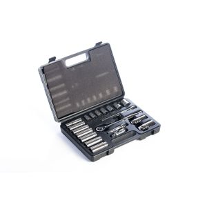 Performance Tool 20 Pc. SAE 3/8'' 6 Point Ratchet & Socket Set
