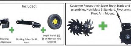 Case IH Nutri-Mate 3 Pin Adjust to Floating Row Cleaner Upgrade Kit